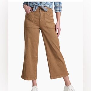 Kuhl Seaboard Crop Wideleg pant.color sawdust.size 6